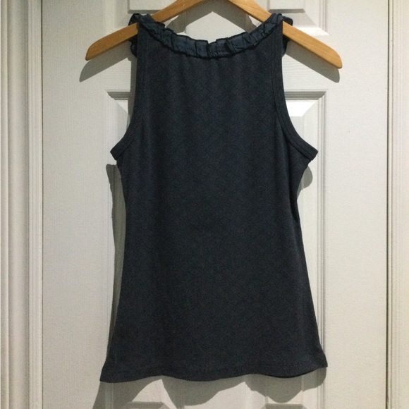 FMX Design Studio Chic Women’s Black Ruffled Tank Top - Picture 6 of 6